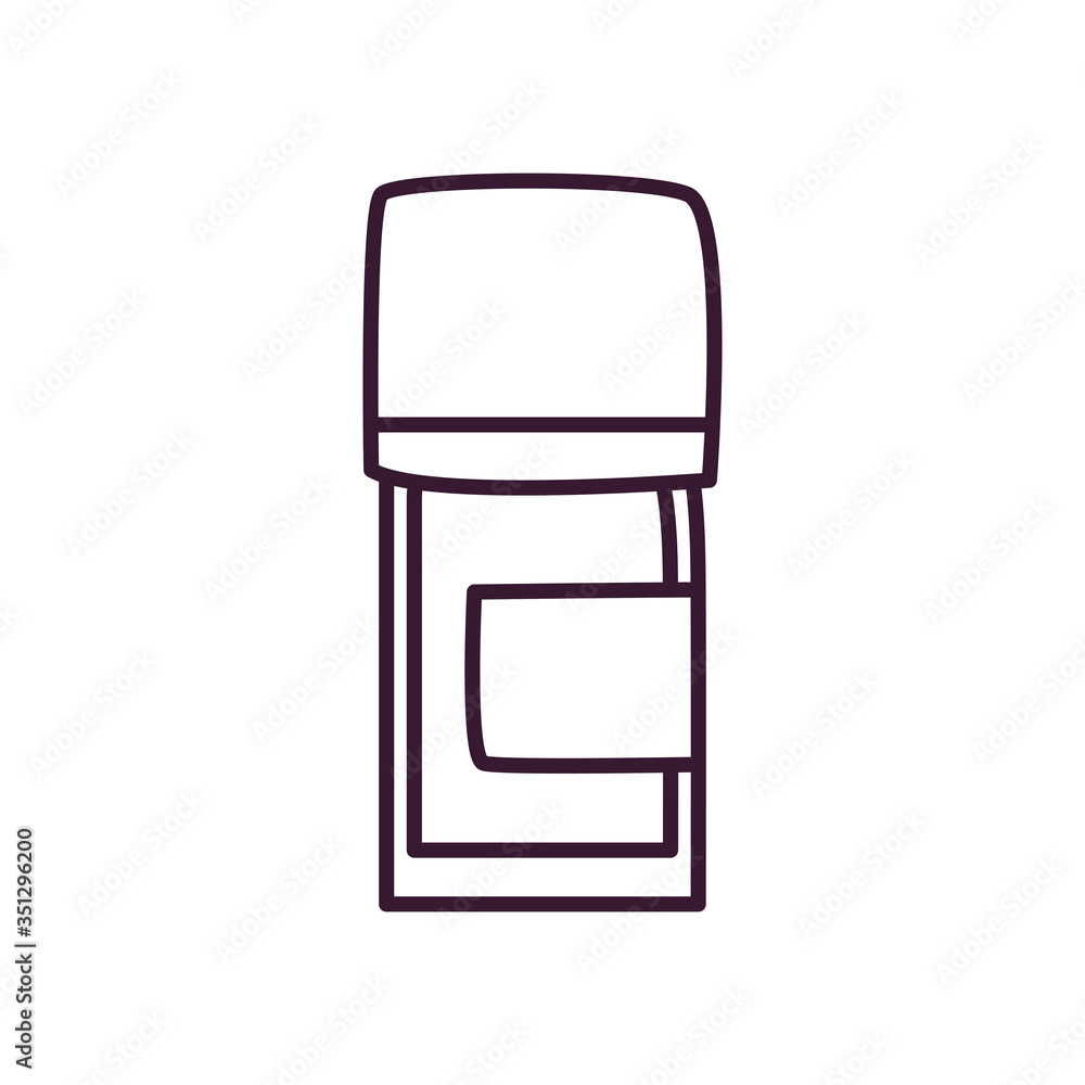 Medicine jar line style icon vector design Medicine jar line style icon vector design