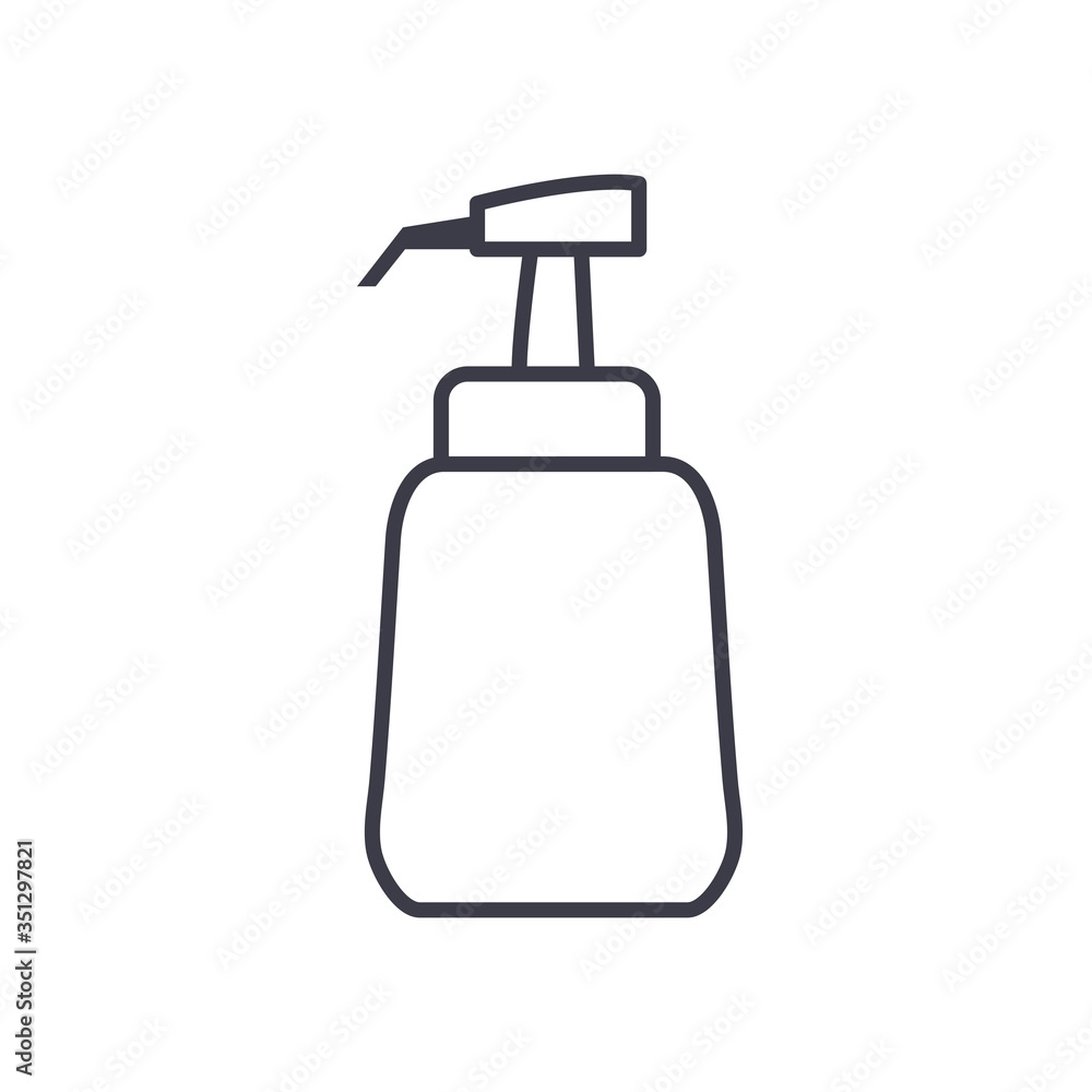 Soap dispenser line style icon vector design Soap dispenser line style icon vector design