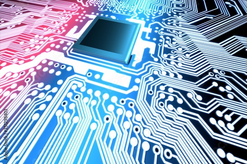 electronic circuit board with processor