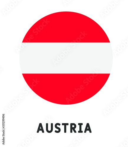 Free Download Round Austria flag vector icon isolated, Austria flag button - GFXLoad