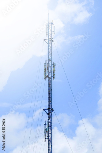 communication tower with sky, signal tower © thaporn942