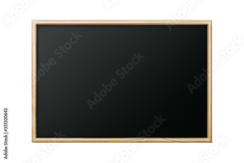 empty black chalkboard on white background