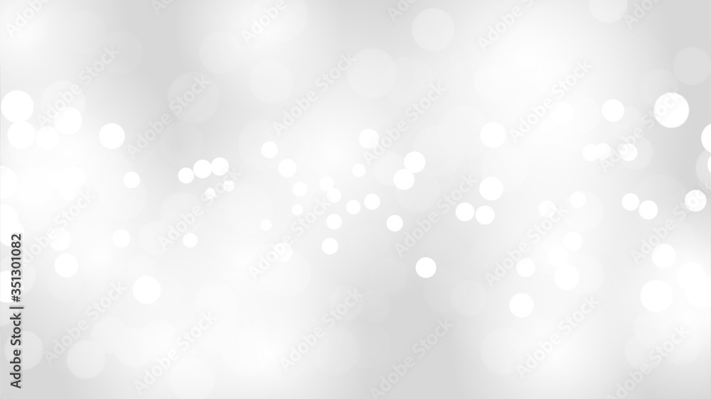 abstract blur white and gray color background with white bokeh lights defocused.  - obrazy, fototapety, plakaty 