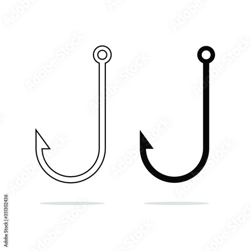 Hook icon. Vector flat design