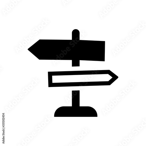 Direction sign icon © Visual language