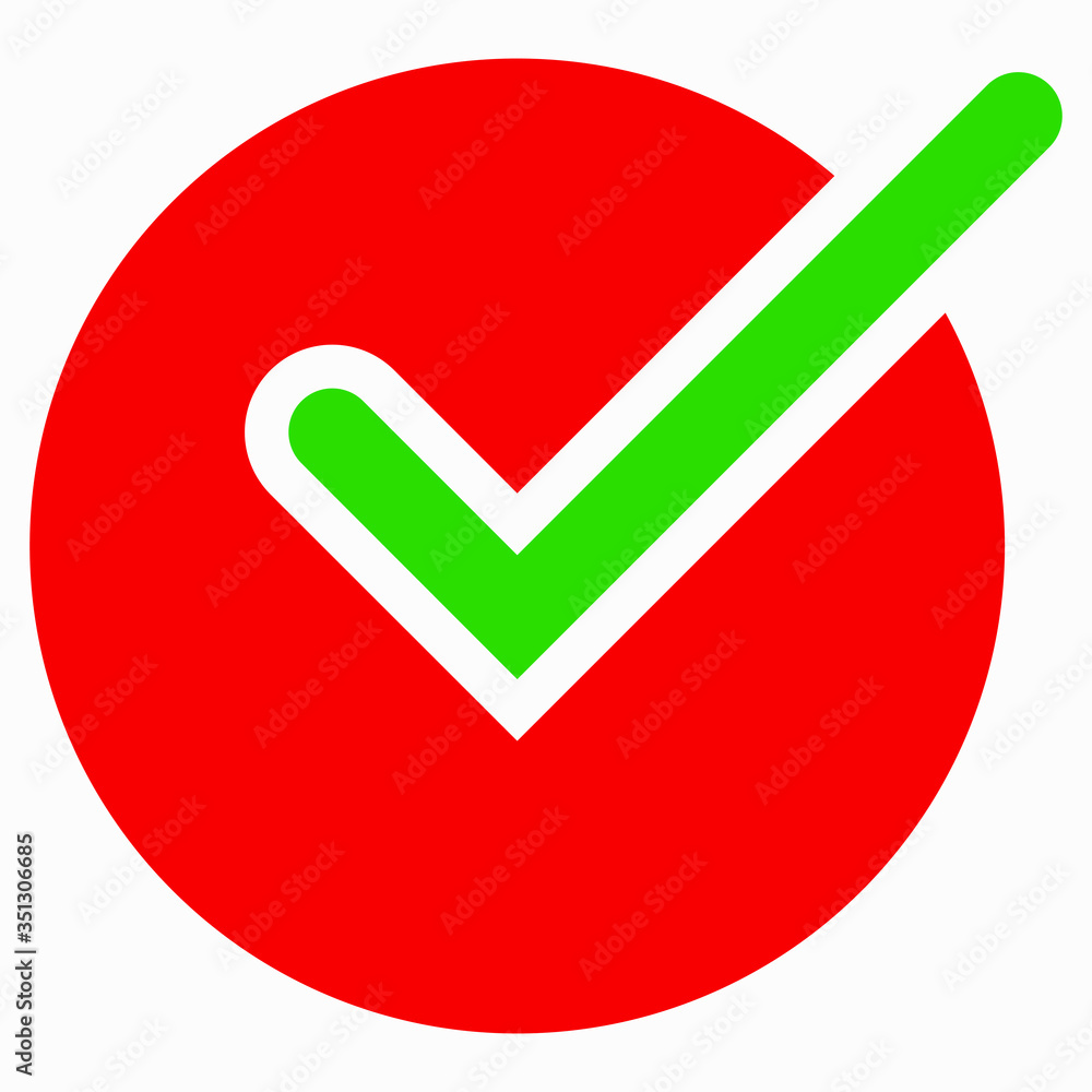 Ok vector icon. Flat green symbol. Check mark icon design. Confirmations. The choice. Notification. Ok vector icon. Flat green symbol. Check mark icon design. Confirmations. The choice. Notification.