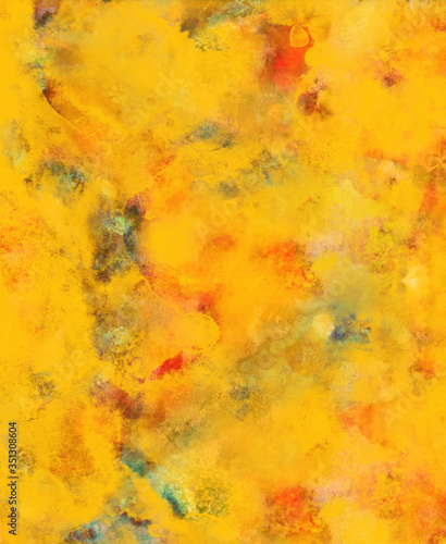 Bright abstract creative splashes and ink strokes effect. Artistic digital watercolor or paint.