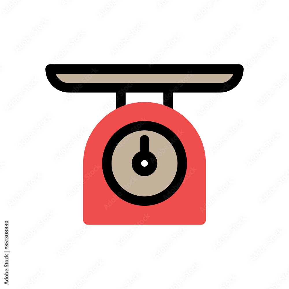 Vector illustration of a kitchen scale Vector illustration of a kitchen scale