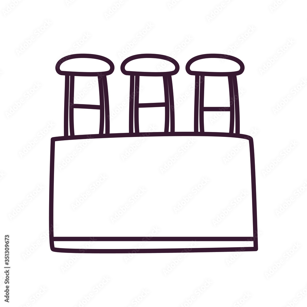 chemistry tubes line style icon vector design chemistry tubes line style icon vector design