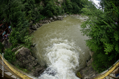 Waterfall Probiy, Carpathians, Yaremche photo