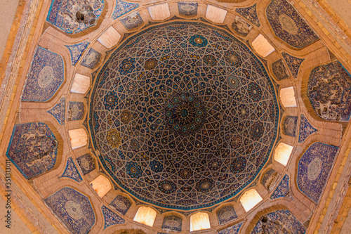 KONYE-URGENCH  TURKMENISTAN - APRIL 20  2018  Cupola of Turabeg Khanum Complex  Mausoleum  in Konye-Urgench  Turkmenistan