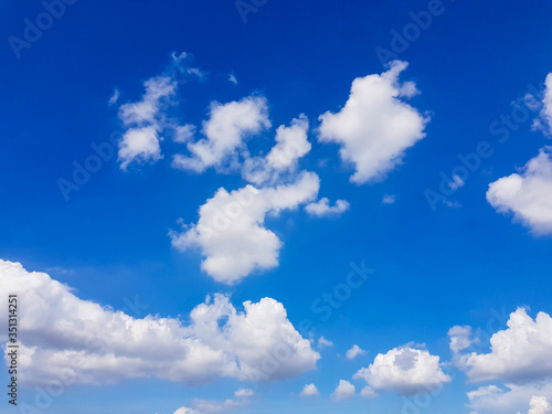 blue sky with clouds in the summer