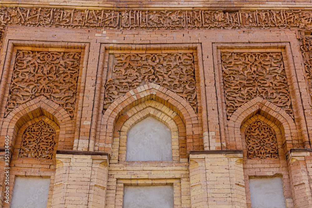 Architecture detail in the ancient Konye-Urgench, Turkmenistan.
