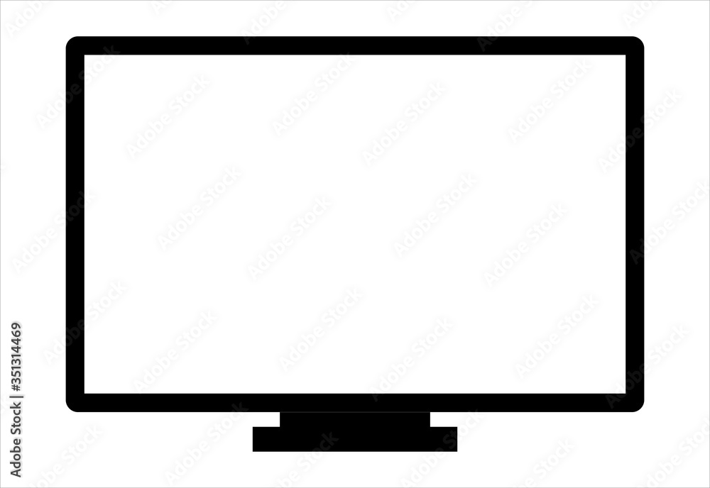 Icono negro de una pantalla grande. Icono negro de una pantalla grande.