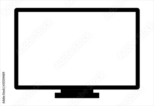 Icono negro de una pantalla grande.
