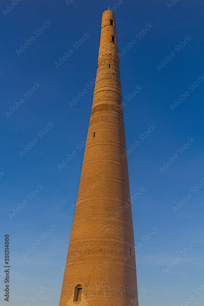 Kutlug Timur Minaret in the ancient Konye-Urgench, Turkmenistan.