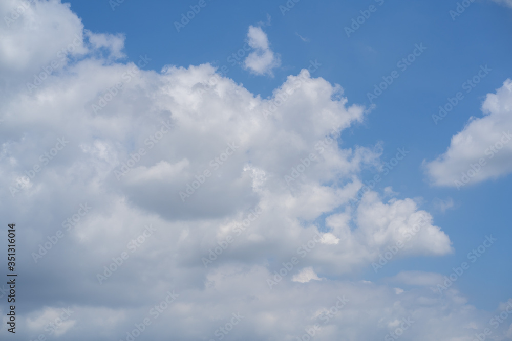Fototapeta premium Blue sky with white clouds.