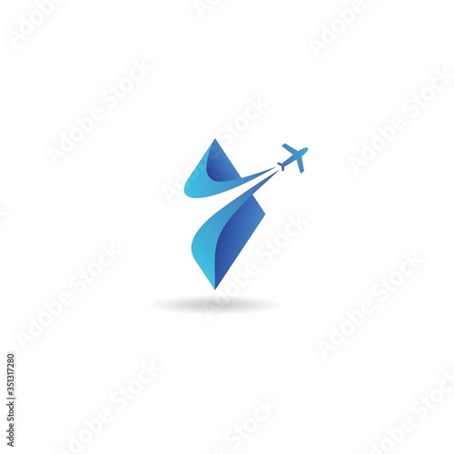 air plane logo design vector template