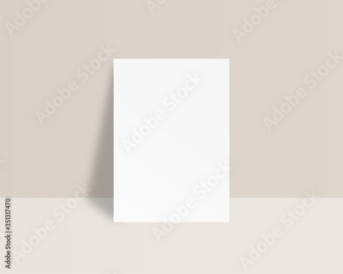 Blank white sheet of paper mockup. Empty paper template. Mockup vector isolated. Template design. Realistic vector illustration.