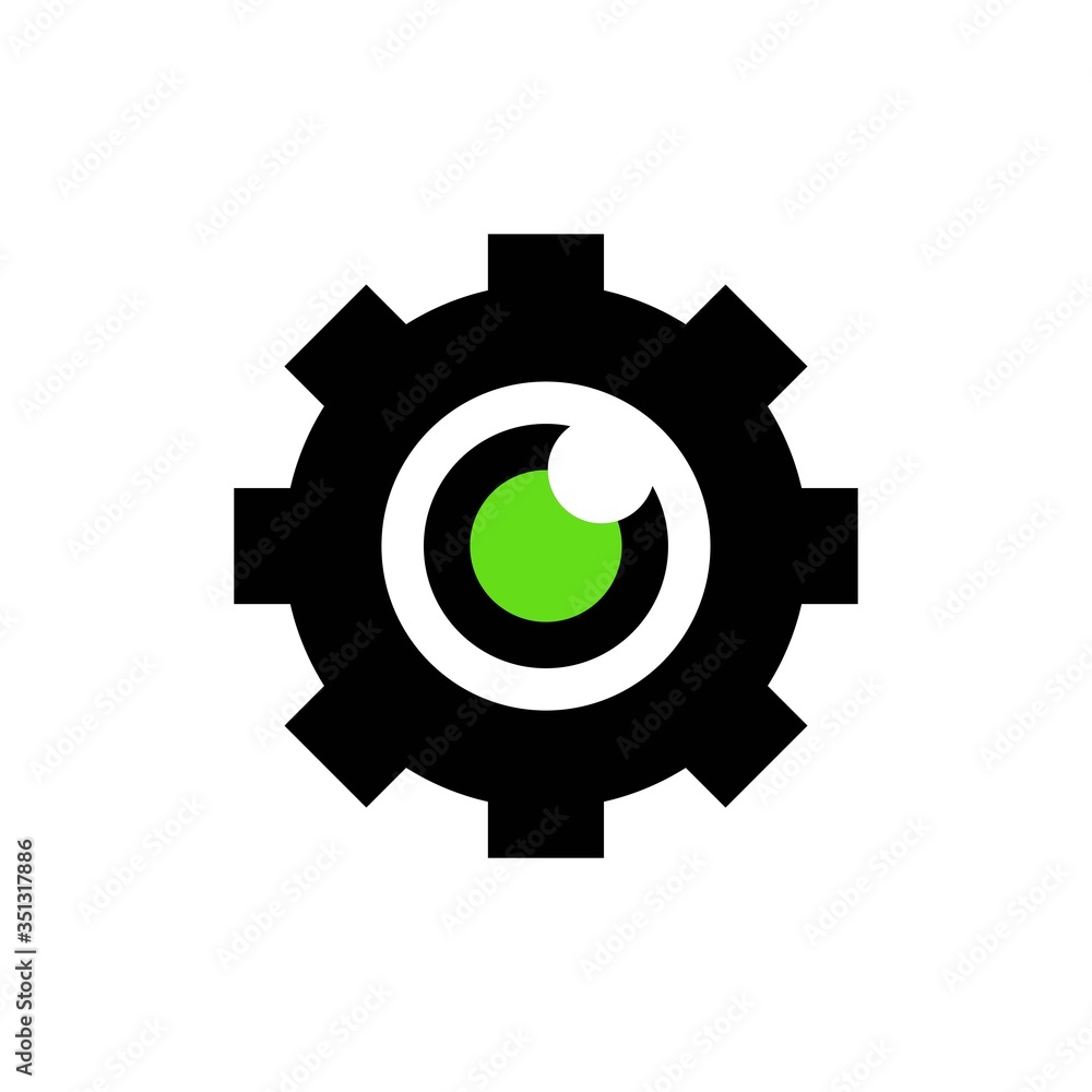 gear eye vector design template illustration gear eye vector design template illustration