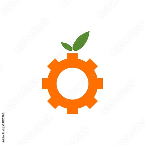 gear fruit vector design template illustration