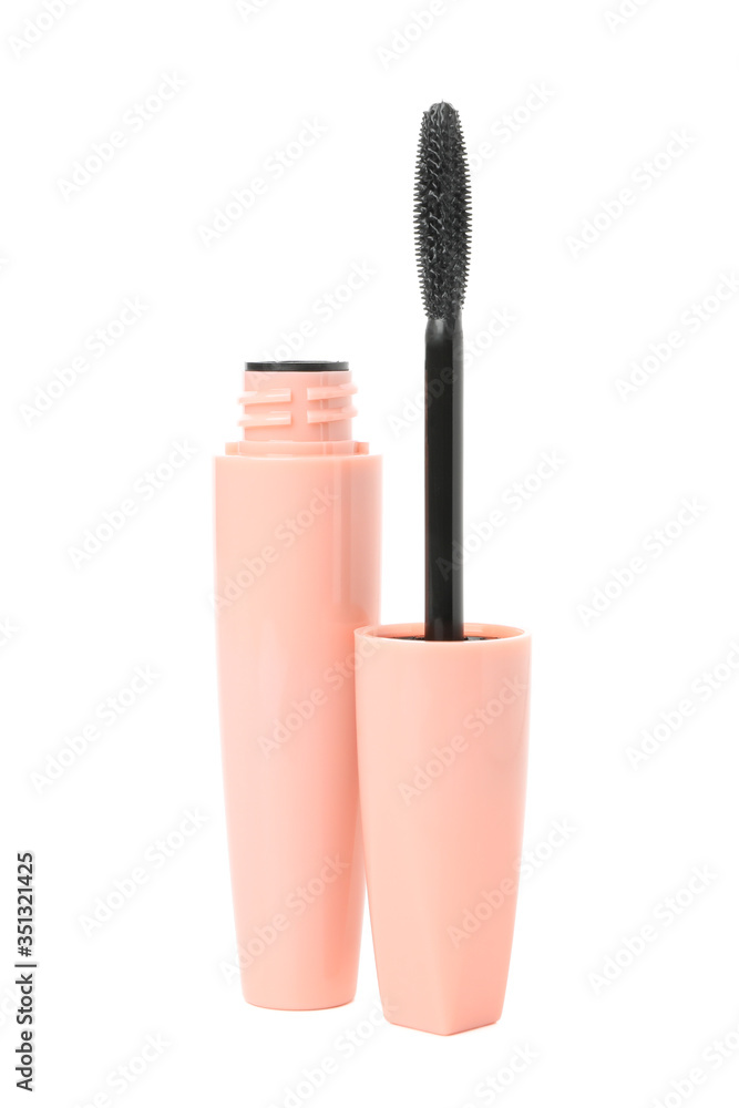 Mascara isolated on white background. Female accessories Mascara isolated on white background. Female accessories