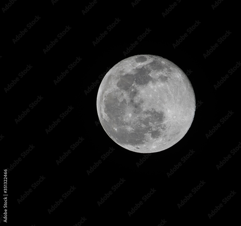Fototapeta premium image of the full moon with the cloudless sky
