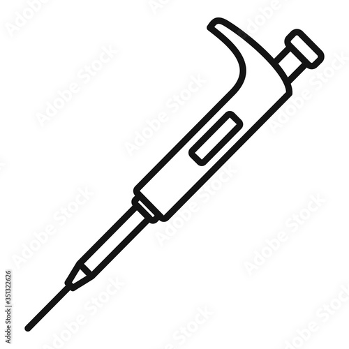 Modern glucometer icon. Outline modern glucometer vector icon for web design isolated on white background
