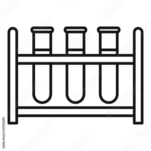 Blood tubes icon. Outline blood tubes vector icon for web design isolated on white background