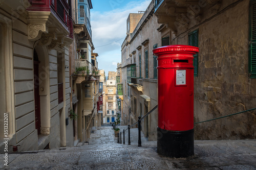 red mailbox in Malta photo