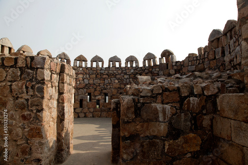 Ghiyasuddin Tughlaq's Tomb, The Outer Wall, Tuglakabad Fort, New Delhi, India, Asia (Photo Copyright © Saji Maramon) photo