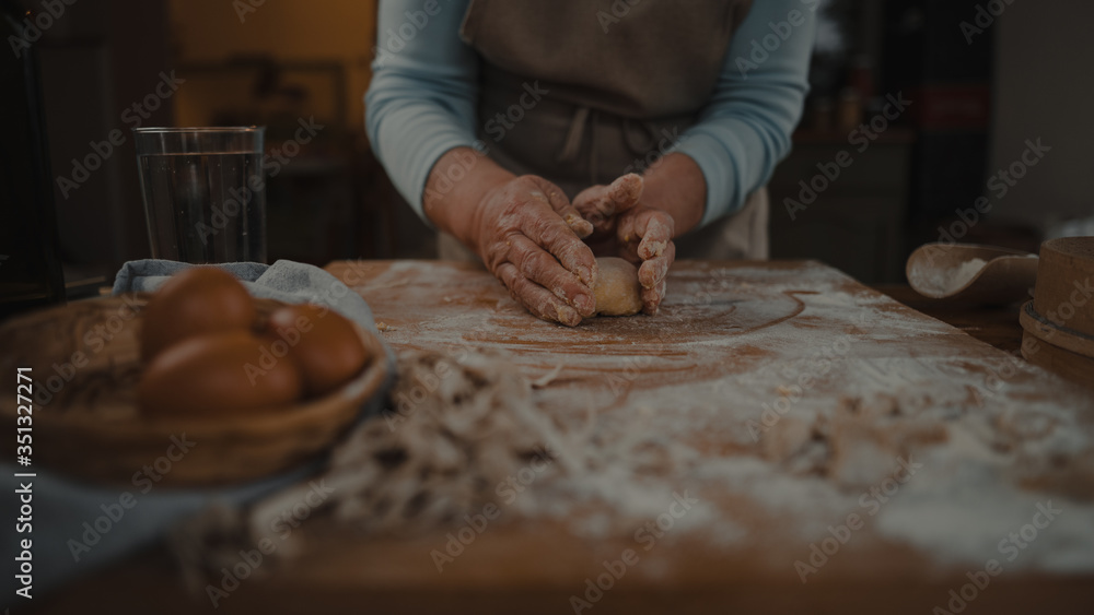 grandmother prepares fresh homemade pasta grandmother prepares fresh homemade pasta