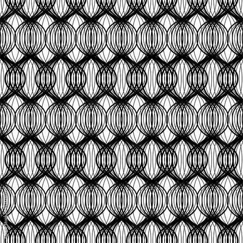 Outline geometrical pattern. White and black colours. Second version