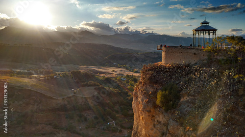 sunset on the cliffs of Ronda, Malaga