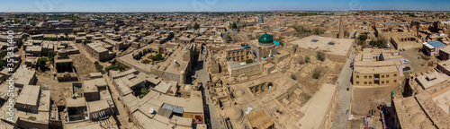 Aerial view of the old town of Khiva, Uzbekistan