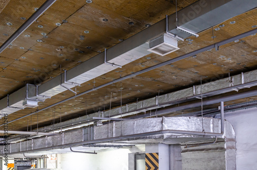 Ceiling insulation, ventilation system air ducts