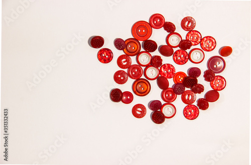 Red buttons on a white background