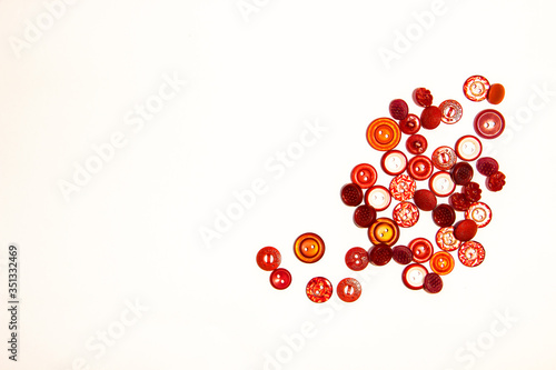 Red buttons on a white background
