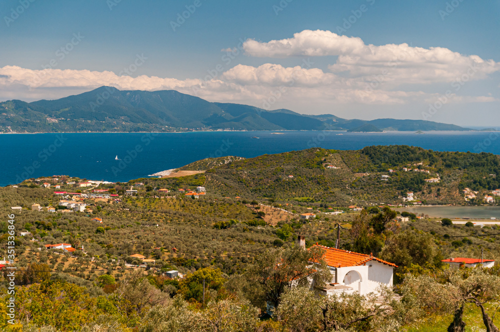 The beautiful island of Skiathos, Greece.