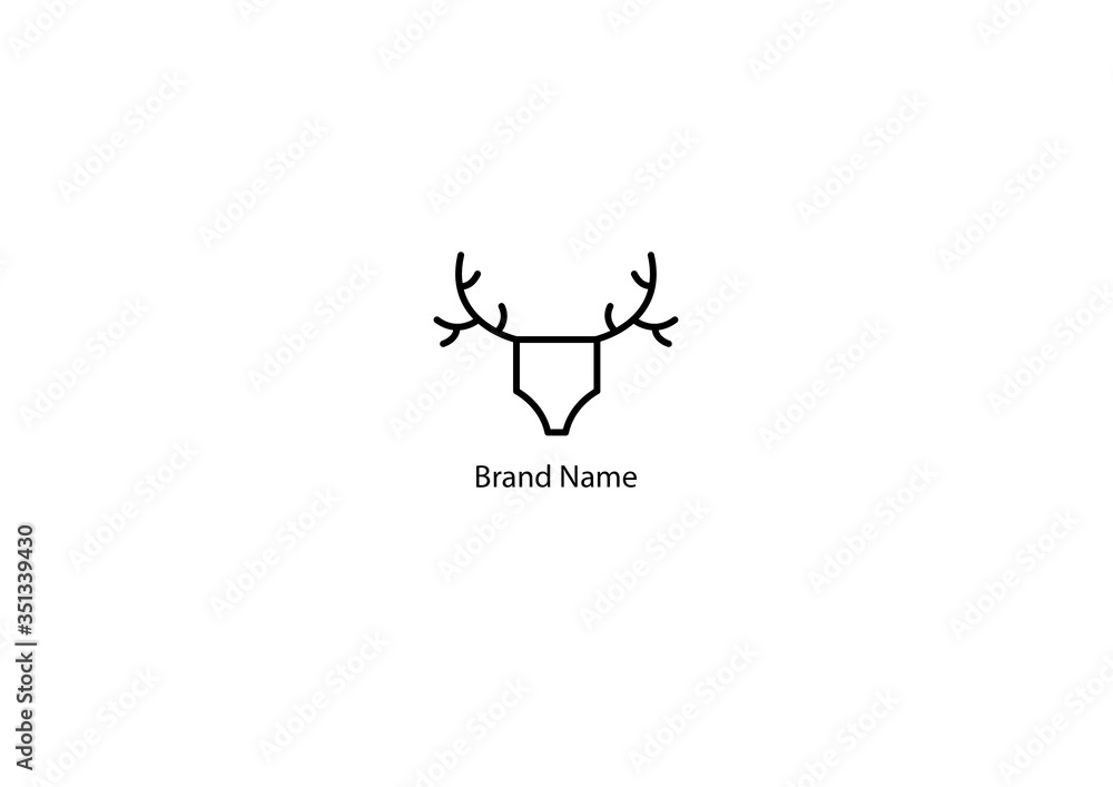 vector illustration of a deer logo vector illustration of a deer logo