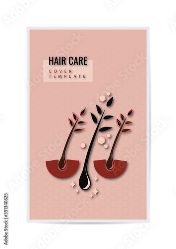 Creative isolated hair follicle icon. Vector logo hair diagnostic center. The concept of a beauty salon, clinic of help, split ends, hair loss, hair health, shampoo, hairline. Vector