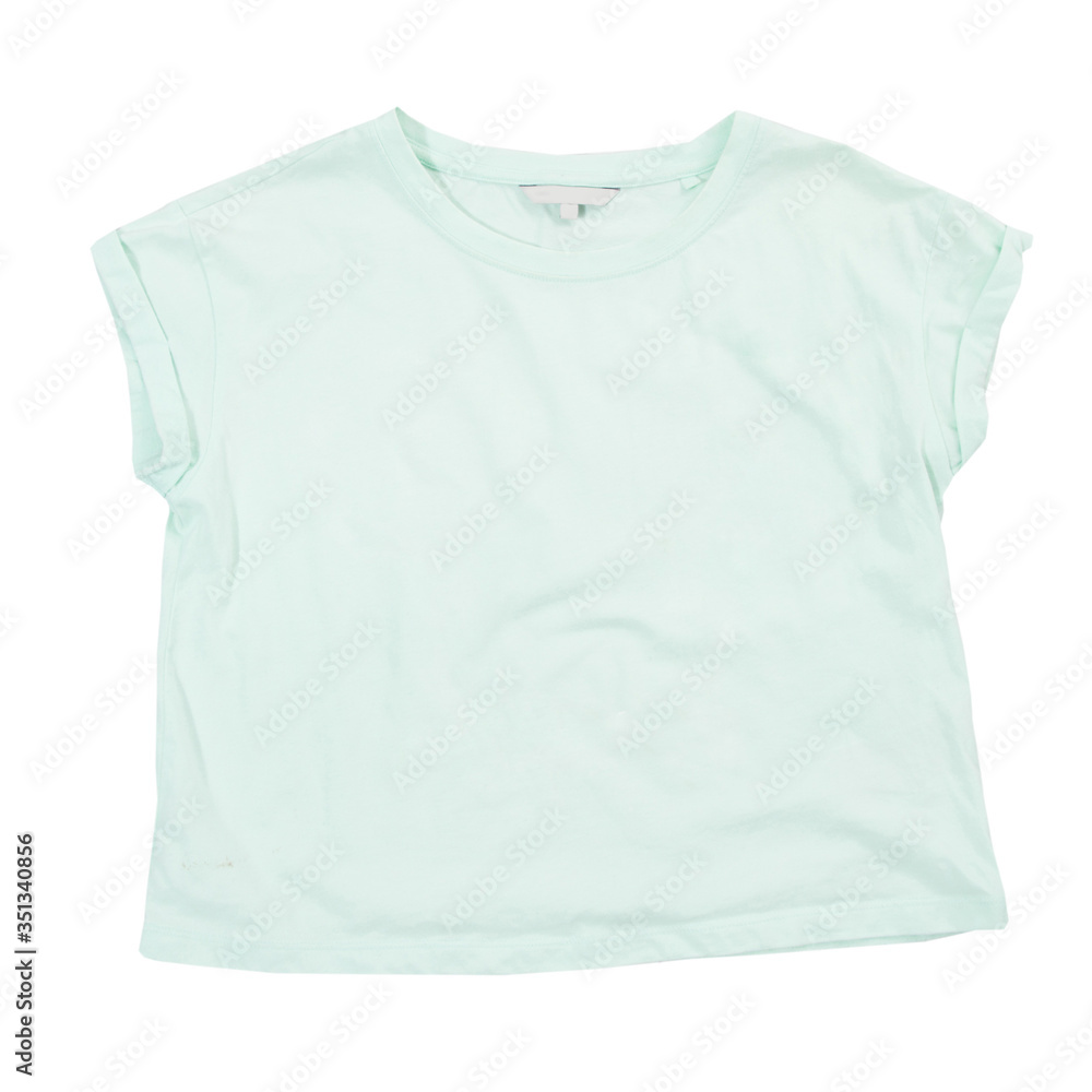 Light green tshirt template ready for your own graphics, green t-shirt isolated on white background mock up Light green tshirt template ready for your own graphics, green t-shirt isolated on white background mock up