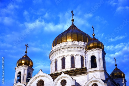Christ Redeemer cathedral in Moscow. Color photo.