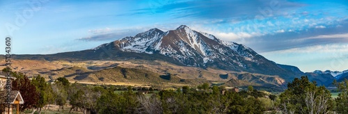 Beautiful view of mountain Sopris Aspen Glen Colorado © PhotoSpirit