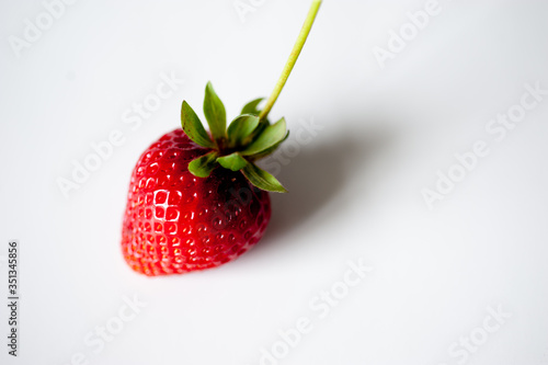 Red Straw Berry on White