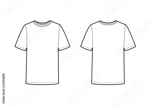 Vector illustration of men's t-shirt.