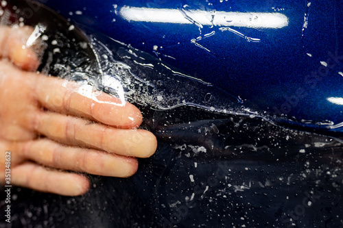 PPF installation process on brand new car