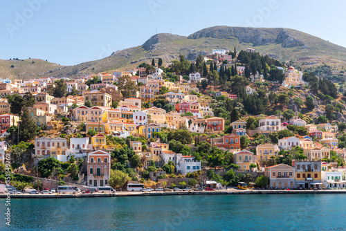 Wallpaper Mural Colorful houses on the hillside of the island of Symi. Greece Torontodigital.ca