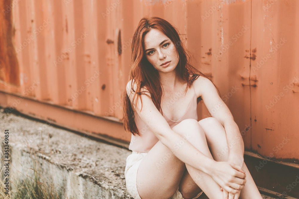 Beautiful woman natural face freckles casual female portrait lifestyle beauty girl Beautiful woman natural face freckles casual female portrait lifestyle beauty girl