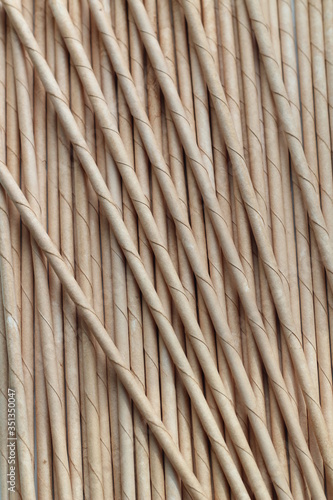 Fototapeta Naklejka Na Ścianę i Meble -  background, paper tubes, bamboo